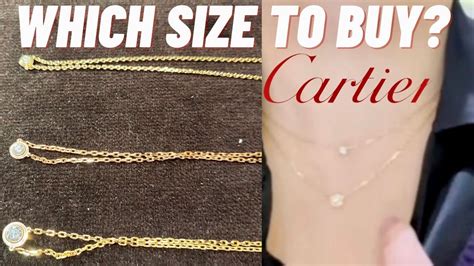 cartier diamants legers necklace size comparison